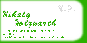mihaly holzwarth business card